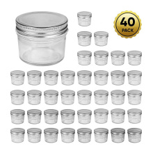 Wholesale 4oz 120ml round wide mouth glass mason jar with metal lid for food storage